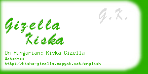 gizella kiska business card